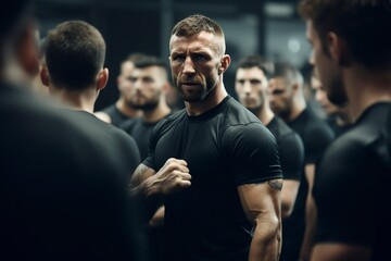 group training martial arts and fitness in the gym