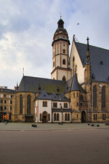 Fototapeta na wymiar Thomaskirche in Leipzig, Sachsen, Deutschland
