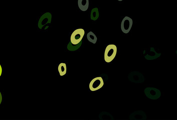 Dark Blue, Yellow vector cover with spots.