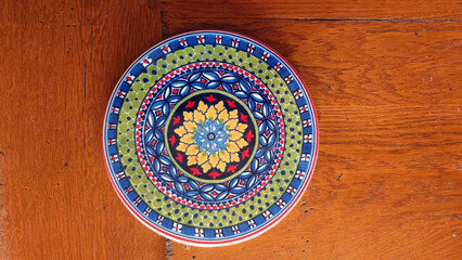 Ceramic trivet with Sicilian design