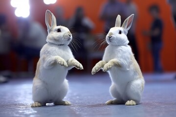 Cute adorable rabbits.