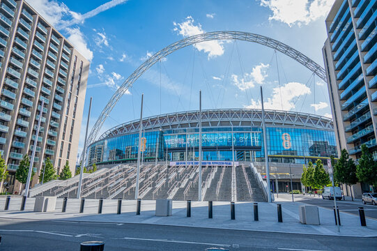 Entrance to  Wembley Stadium from Olympic Way