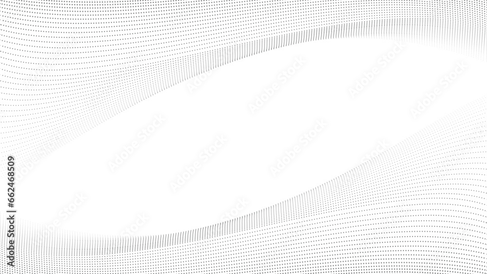 Poster abstract geometric technology background. dotted curve or wave.