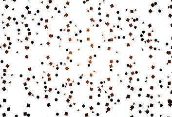 Light Yellow, Orange vector background with triangles, circles, cubes.