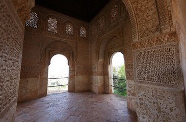 Fototapeta na wymiar Patio de la Acequia, Generalife, Alhambra, Granada, España