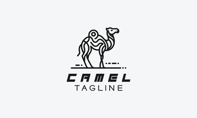 Camel vector logo icon minimalistic design