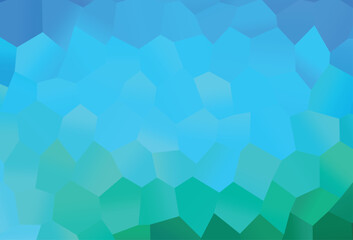 Light Blue, Green vector pattern with colorful hexagons.
