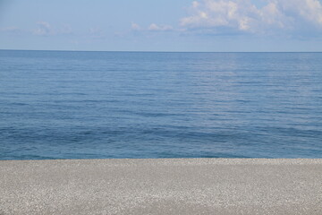 Obraz premium View of the large beach and coast line of Diamante, Diamante, District of Cosenza, Calabria, Italy, Europe.