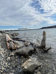 Fototapeta na wymiar Ghost Lake hydroelectric dam reservoir 
