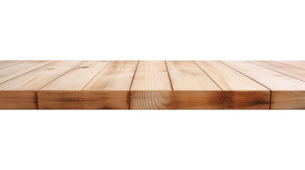 Empty wooden table clipart for design for display product isolated on transparent background.