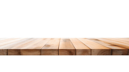 Empty wooden table clipart for design for display product isolated on transparent background.