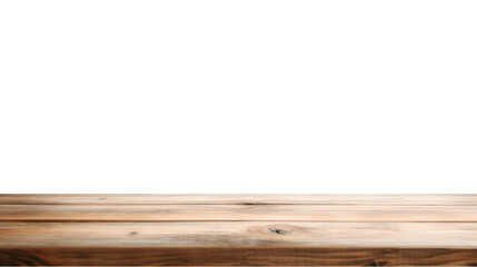 Empty wooden table clipart for design for display product isolated on transparent background.