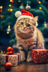 Funny  animals with Christmas object