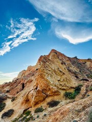Reef formation from sandstone on the coast.Algar Seco, Carvoeiro.