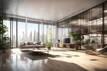 Fototapeta premium modern living room with window