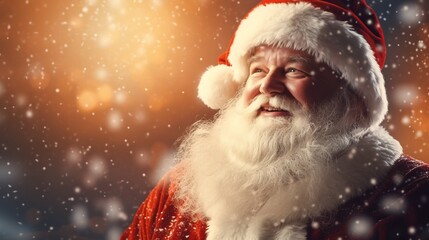 close up Santa Claus smiling