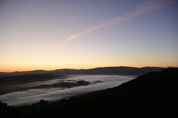 sunrise over the mountains