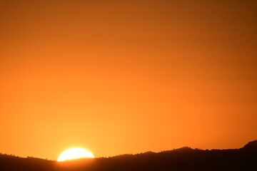 sunset in the mountains