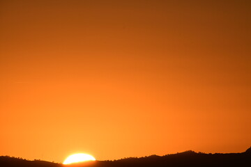 sunset in the mountains