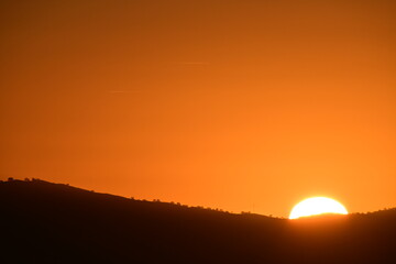 sunset in the mountains