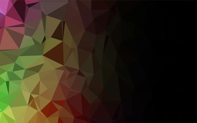 Obraz premium Light Multicolor, Rainbow vector triangle mosaic cover.
