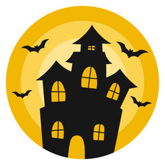 halloween background haunted house illustration