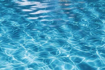 Obraz premium Blue rippled water background. Swimming pool rippled water background.