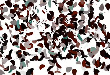 Light Red vector pattern with chaotic shapes.