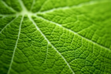 Close up of green leaf texture. Natural background. Macro shot. Close up of green leaf texture for nature background and copy space.