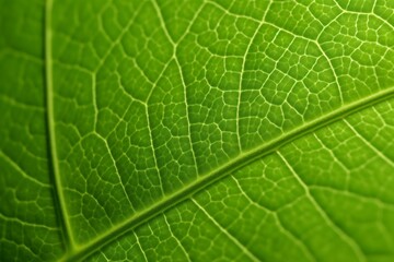 Close up of green leaf texture. Natural background. Macro shot. Close up of green leaf texture for nature background and copy space.