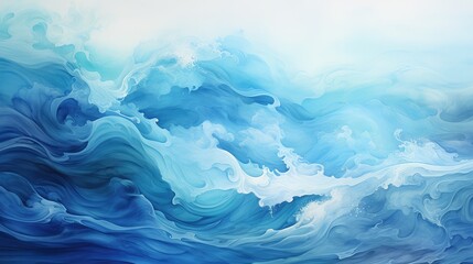 Fototapeta na wymiar watercolor texture in turquoise blue tones, generative AI