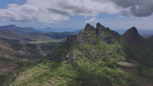 Fantastic Landscapes Of The Green Island Of Mauritius, Aerial View