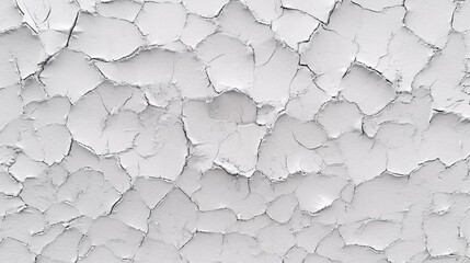 White cracked wall texture. Background for design with copy space for text. Cracks on the surface of the concrete wall. Abstract background for design.