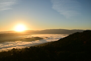 sunrise over the mountains