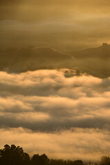 sunset in the mountains