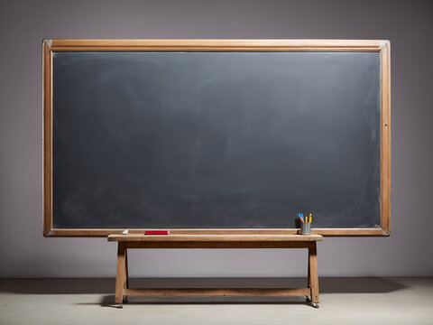 A classic empty old-school chalkboard. Perfect for educational, nostalgia, and retro concepts, taking you back to the traditional classroom.