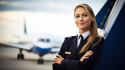 Woman pilot uniform