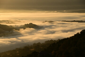 sunrise over the mountains