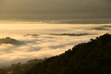 sunset in the mountains