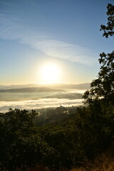 sunset over the valley