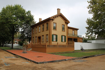 Springfield, Illinois, USA; 1st October 2023: Original Abraham Lincoln house. - obrazy, fototapety, plakaty