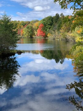 Parc national du Mont-Saint-Bruno in autumn, Quebec, Canad