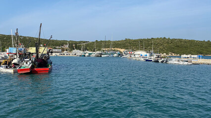 Obraz premium coastal view of famous cittaslow Sigacik town in Seferihisar , İzmir Turkey