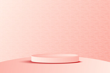 Simple pink 3D podium