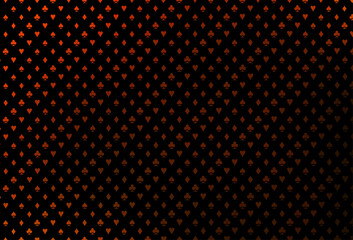 Dark yellow, orange vector template with poker symbols.