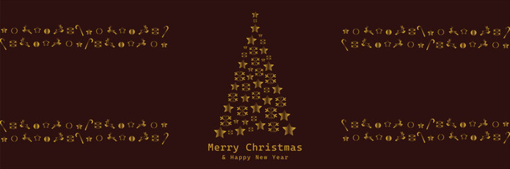 Christmas background. Christmas pine fir tree. Winter holiday composition. Greeting card, banner, poster