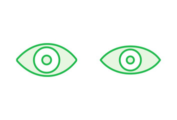 Eye icon set. Eye vector icon. Look and Vision icon.