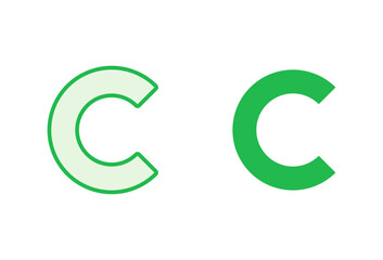 Copyright icon set. copyright symbols