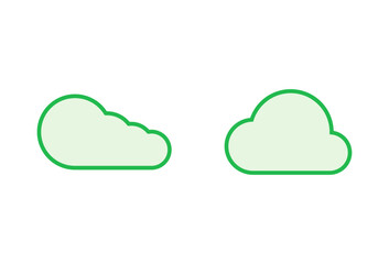 Cloud icon set. cloud vector icon
