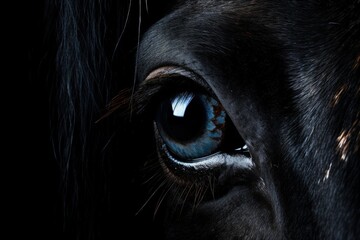 Naklejka premium Black horse s eye